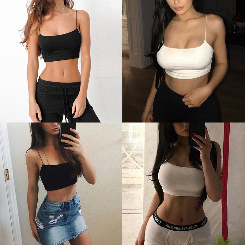 Áo Tank Top sát nách thiết kế cổ chữ V quyến rũ