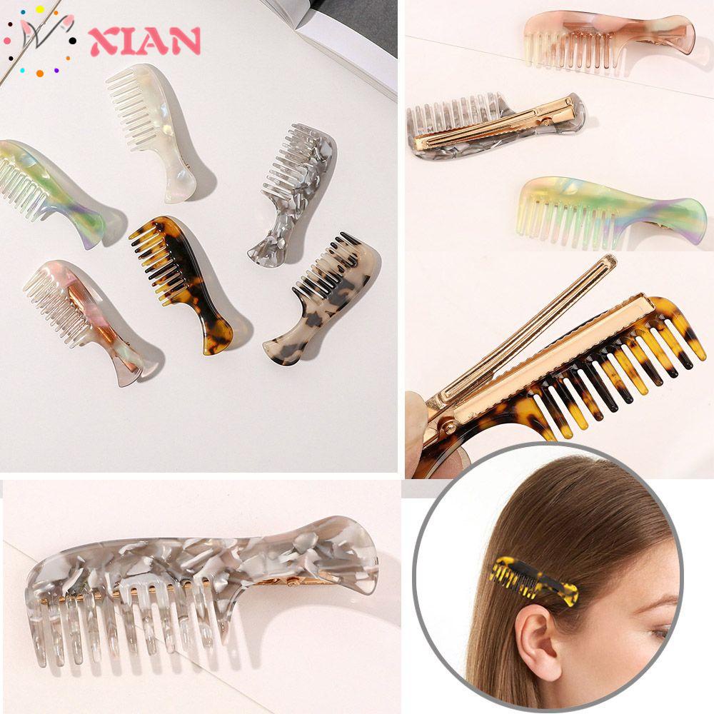 (Hàng Mới Về) Kẹp Tóc Hình Chiếc Lược Nhiều Màu Sắc Thời Trang Cho Nữ