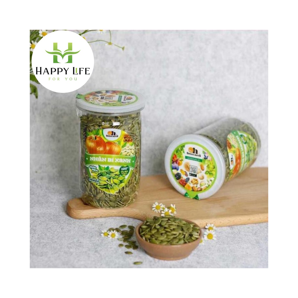 Nhân hạt bí xanh giòn thơm hộp 500g - Happy Life for You