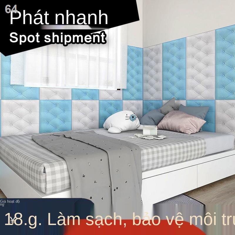 Tấm dán đầu giường Tự dính Gói mềm chống va chạm Tatami Kang Xung quanh tường 3D ba chiều Phòng ngủ bao Nền trang t