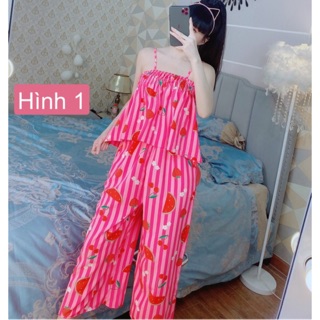 Đồ mặc nhà lửng cánh tiên lụa siêu xinh