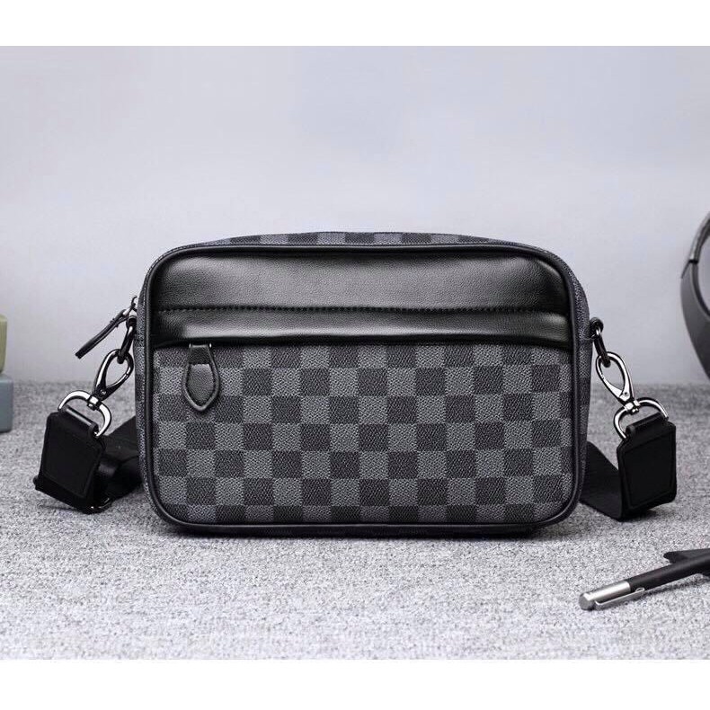 Túi Đeo Chéo Caro Chất Da PU Chống Nước - Túi Đeo Chéo Nam, Túi Đeo Nữ, Túi Đeo Unisex   Ảnh + Video Tự Chụp TM Store