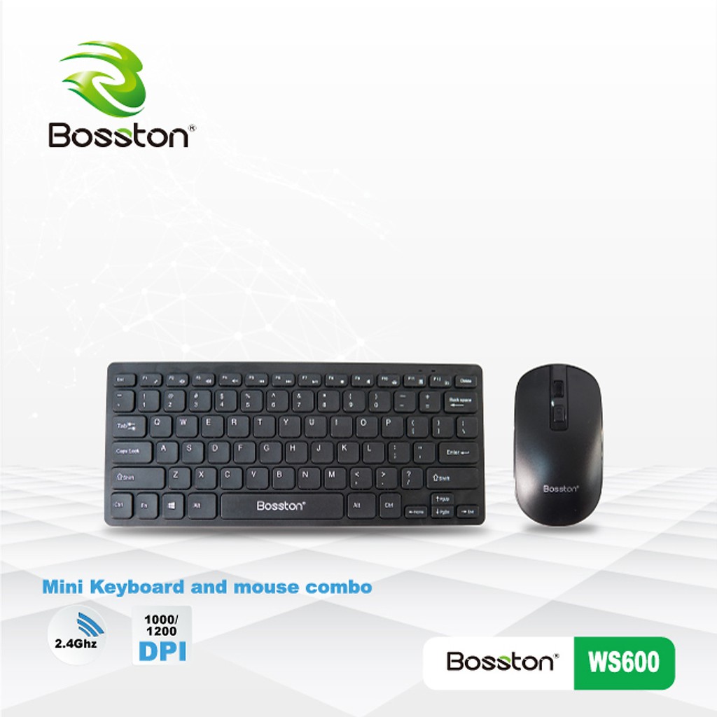 Combo Bàn Phím Không Dây Mini Bosston WS600