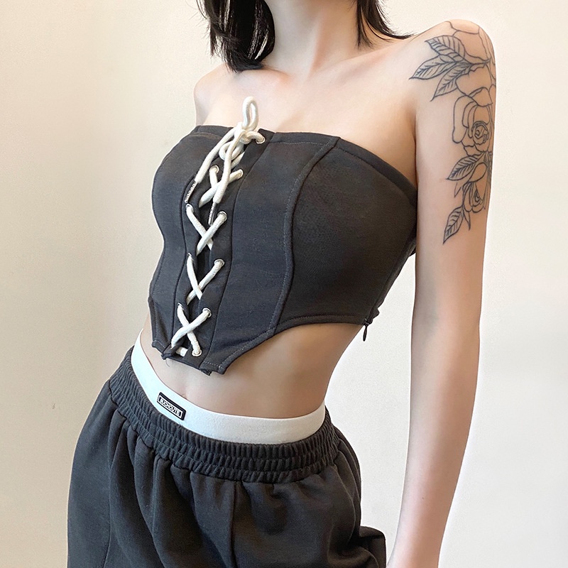 Áo ống WEANIA D0324 hở vai phối ren