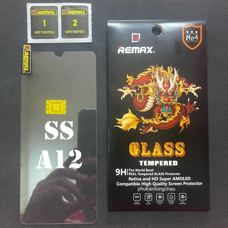 (R11)Miếng Dán Cường Lực Samsung A12 Trong Suốt Chính Hãng Remax