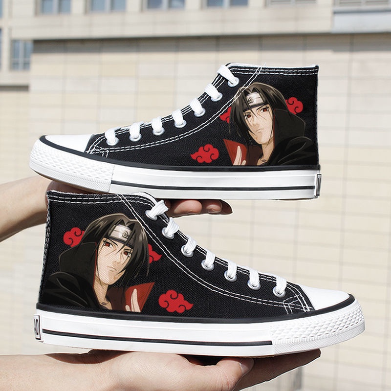 Giày Vải canvas Cổ Cao Thoáng Khí In Họa Tiết anime Dạ Quang Độc Đáo Thời Trang Cho Nam