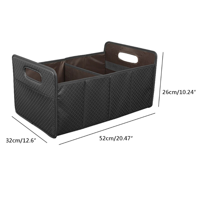 Hộp Đựng Đồ Bằng Da Màu Đen Gấp Lại Được Tiện Lợi Dành Cho Gara Xe Hơi