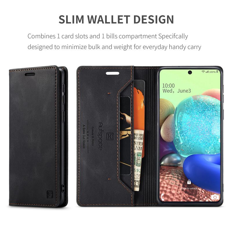 Bao Da Điện Thoại Nắp Gập Dạng Ví Sang Trọng Thời Trang Cho Samsung Galaxy A71 4G A51 4G A41 A31 A70 A50 A30S A50S A40 A21S M31 Vỏ