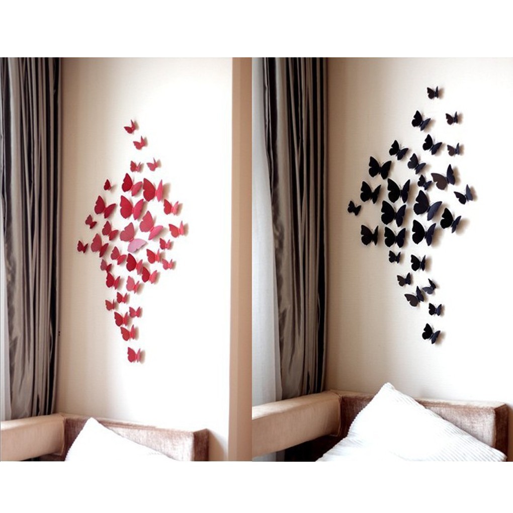 Sticker trang trí tường, tủ lạnh hình bươm bướm