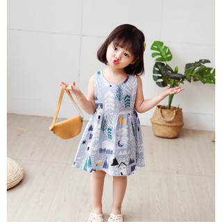 Freeship | Váy Trẻ Em 9 Tháng - 6 Tuổi Hè 2021 Cotton Họa Tiết Cute Đáng Yêu Hot Nhất 🐵🐸🐽🐷