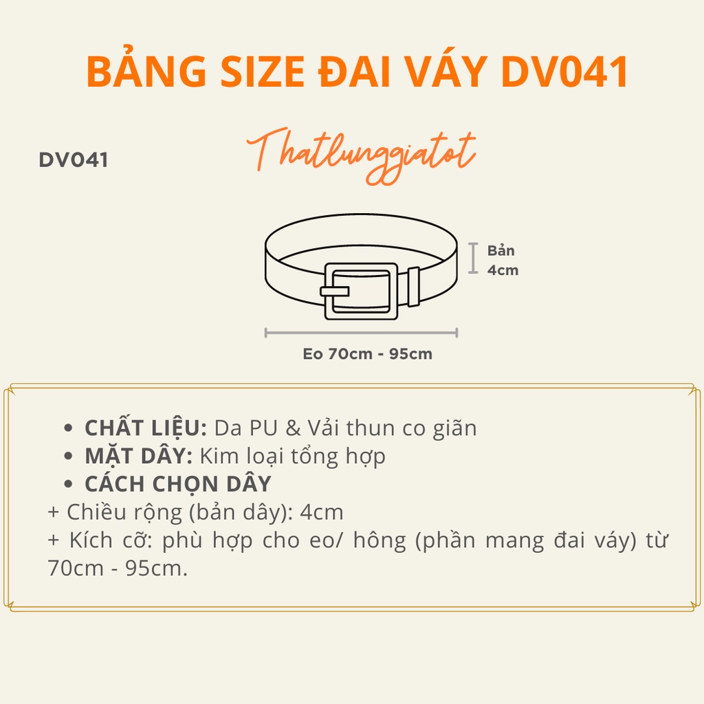 Đai váy bản to mặt xích phối đầm cá tính 4cm DV041 - Thắt Lưng Giá Tốt