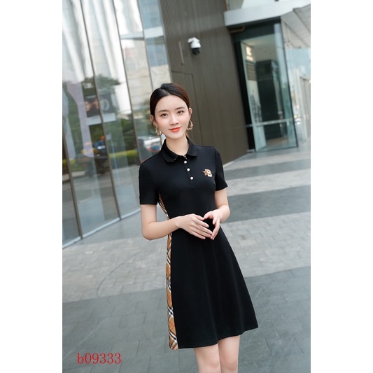 Đầm polo dáng chữ A thương hiệu Burberry BBR mẫu 2022
