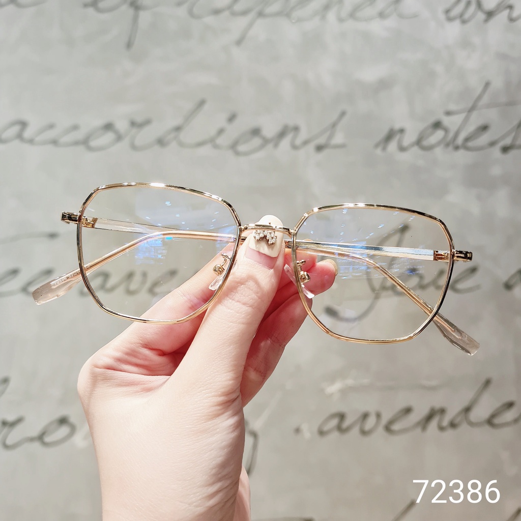 Gọng kính đa giác nam nữ LILYEYEWEAR chất liệu kim loại thanh mảnh màu sắc thời trang 72386