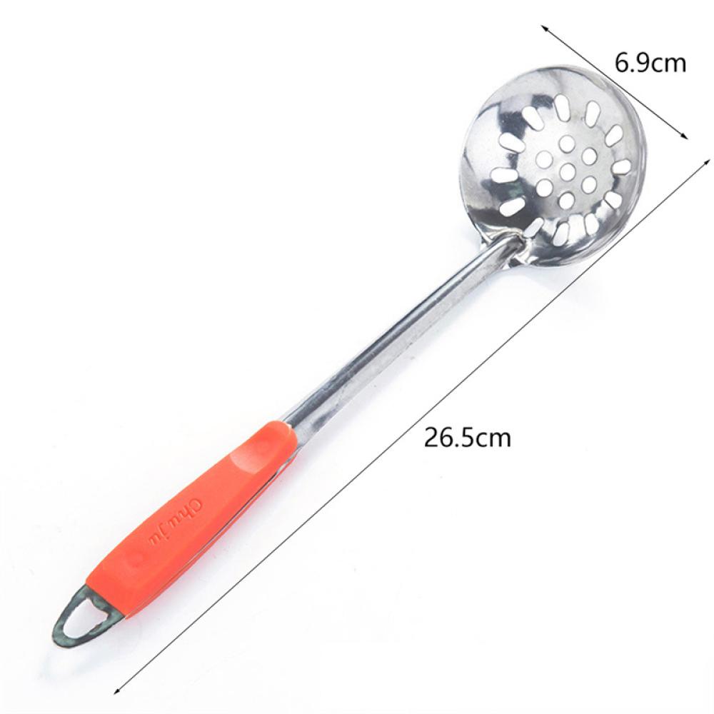 Muỗng Múc Canh Bằng Thép Không Gỉ Nhiều Màu Sắc Có Lỗ Treo Tiện Dụng Cho Nhà Bếp P8Z4