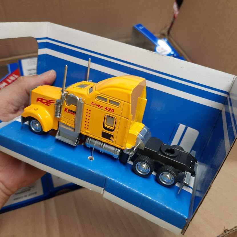 Xe đầu kéo container bằng sắt đồ chơi trẻ em