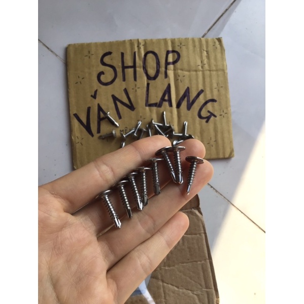 10 Đinh Vít Đầu Dù Inox 2cm-Vít Tự Khoan Inox Không Rỉ