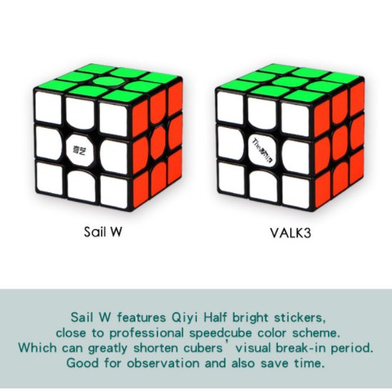 Qiyi sail 3x3 Magic cube Ultra-Smooth 3x3x3Speed Cube Puzzle, Brain Training Game Khối Rubik