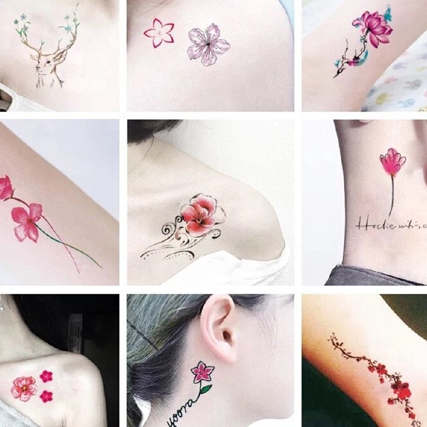 30 Sticker hình xăm dán chống thấm xinh xắn