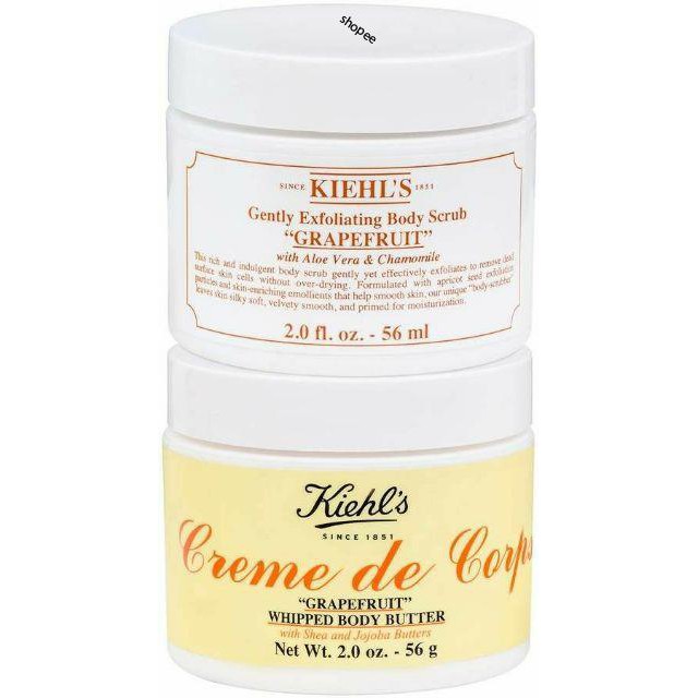 KIEHL'S COMBO Kem tẩy tế bào chết & dưỡng thể hương bưởi