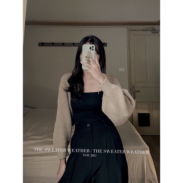 Áo cardigan len khoác dáng croptop, áo cardigan lửng len đẹp loại 1 (Ảnh thật) | BigBuy360 - bigbuy360.vn