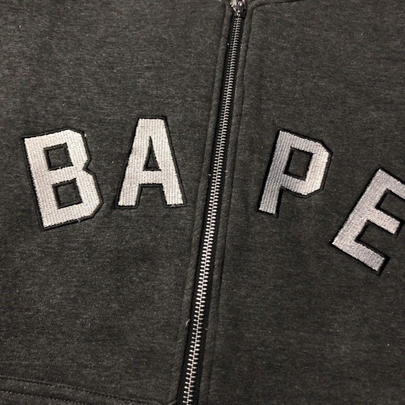 Áo Hoodie Bape - Gray Mirror Embroidery Font 1: 1