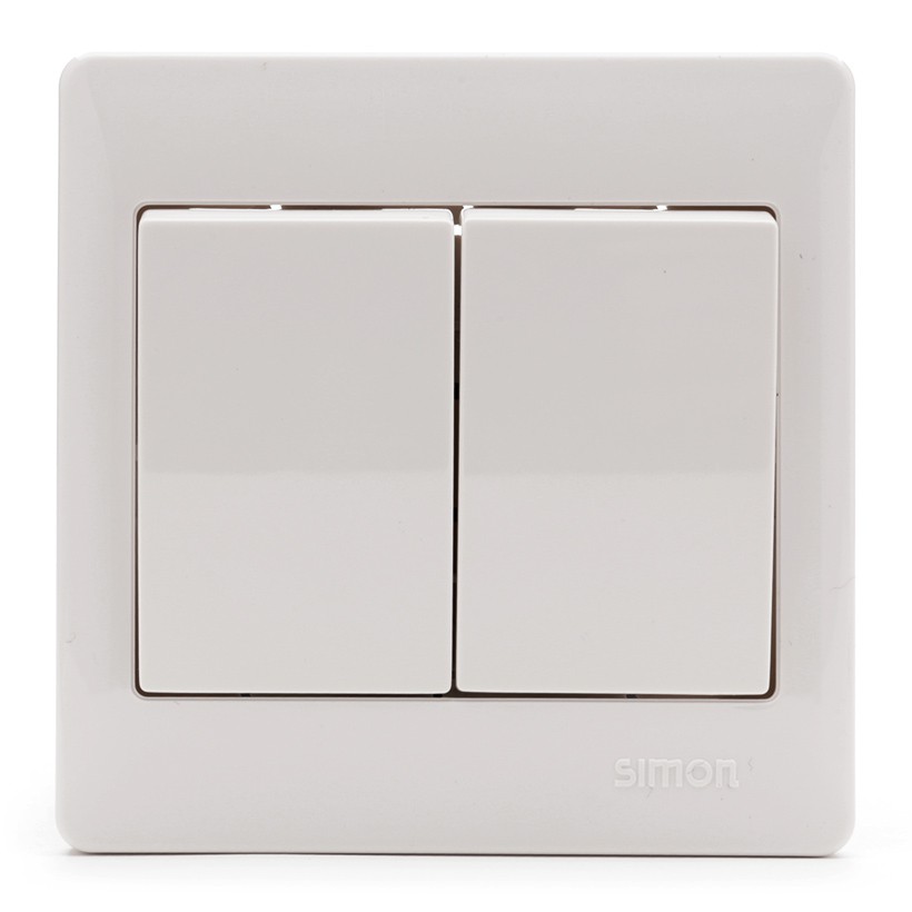 Bộ công tắc đôi, 2 chiều Simon mặt chuẩn vuông Simon Series 50 51022B