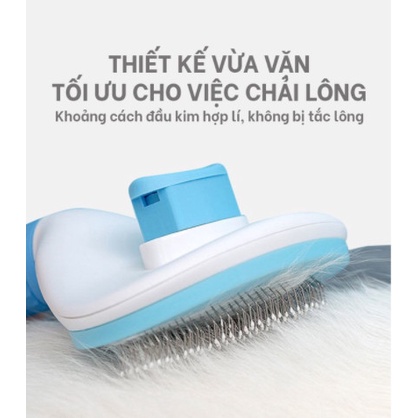 Lược Chải Lông Chó Mèo, Lược Chải Lông Thú Cưng Tự Làm Sạch Chất Liệu Cao Cấp