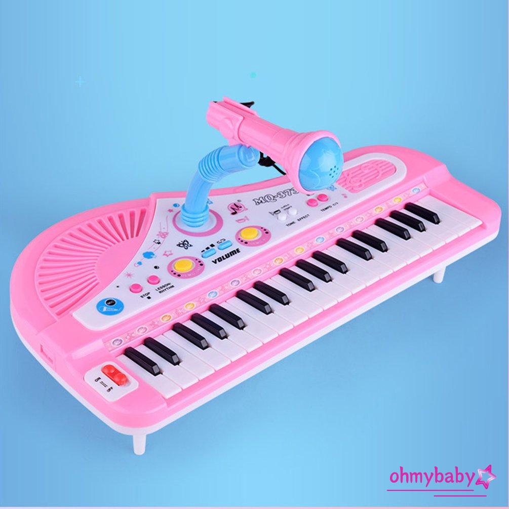 Đồ chơi đàn organ keyboard kèm mic sạc pin vui nhộn cho bé