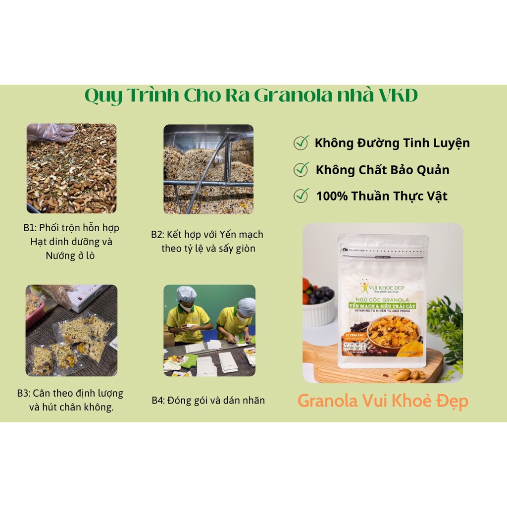 Ngũ Cốc Granola Gạo Lứt &amp; 6 Loại Hạt Ăn Kiêng Vui Khoẻ Đẹp