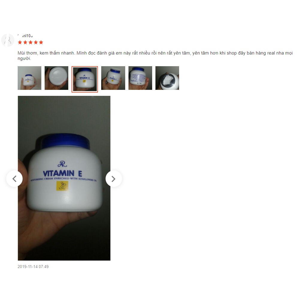 Kem dưỡng da Thái Lan Vitamin E Aron | BigBuy360 - bigbuy360.vn