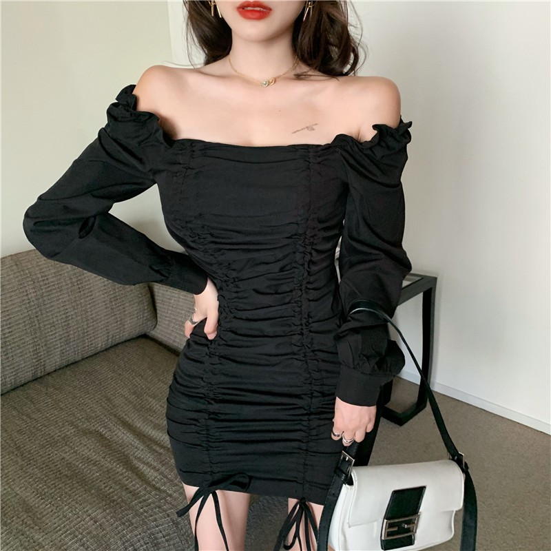 Đầm nữ dáng ôm tay dài mini Emilyshop