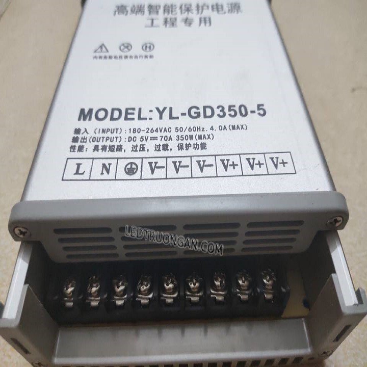 Nguồn nhôm 5V 70A  nhôm ngoài trời - Nguồn led 5V