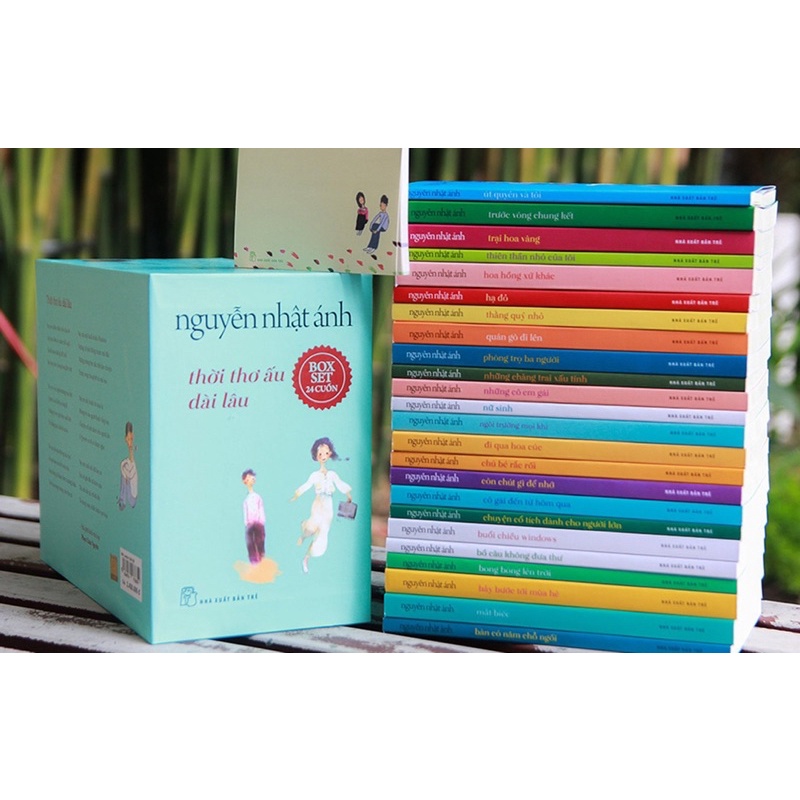 Sách - Thời Thơ Ấu Dài Lâu - Nguyễn Nhật Ánh - Boxset Xanh Ngọt Ngào (Bộ 24 Cuốn) - Tặng Kèm Giấy Note Hình Chữ Nhật