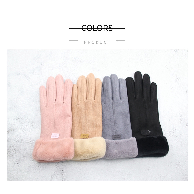 Găng tay da lộn có thể chạm vào màn hình cảm ứng dành cho nữ