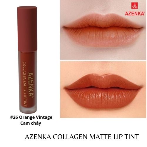 Son kem lì lâu trôi nhung collagen mềm mịn Azenka