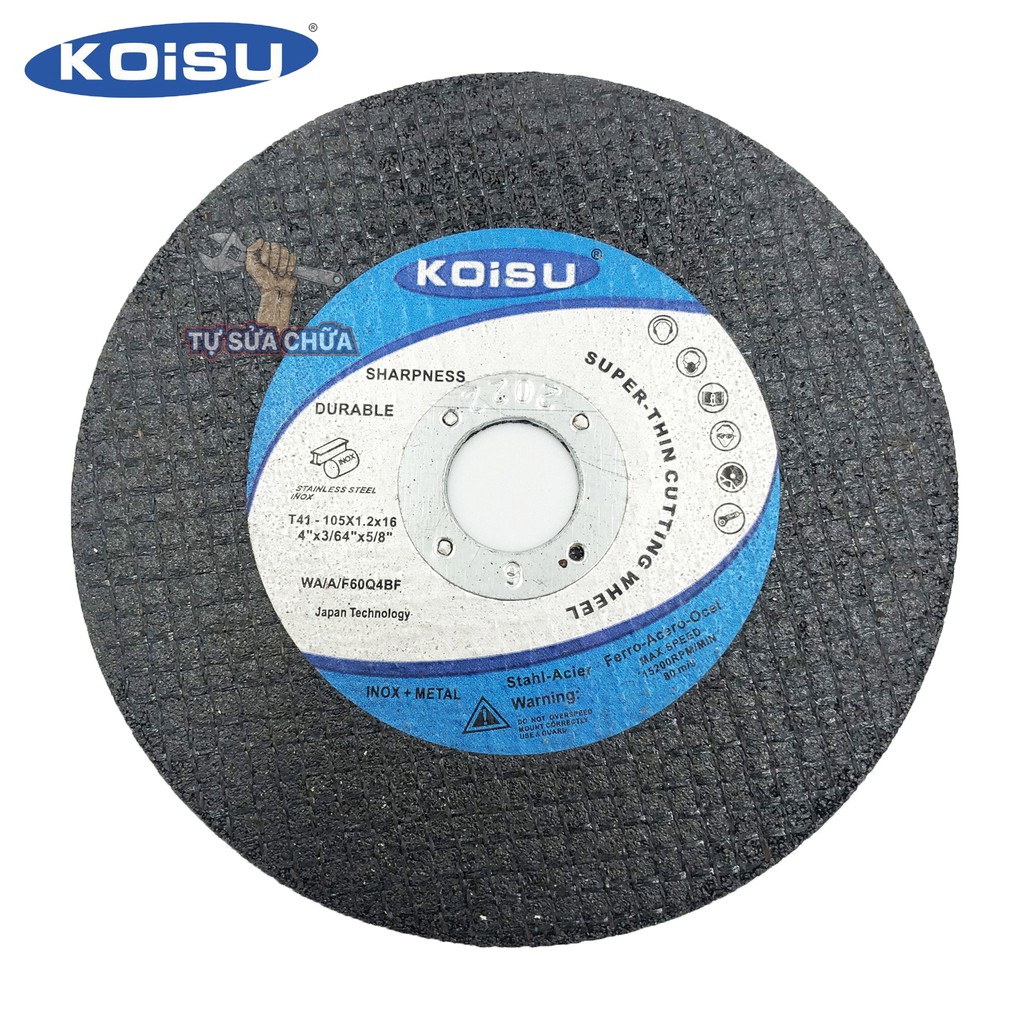 XẢ KHO ĐÁ CẮT SẮT THÉP INOX KIM LOẠI KOISU 105MM