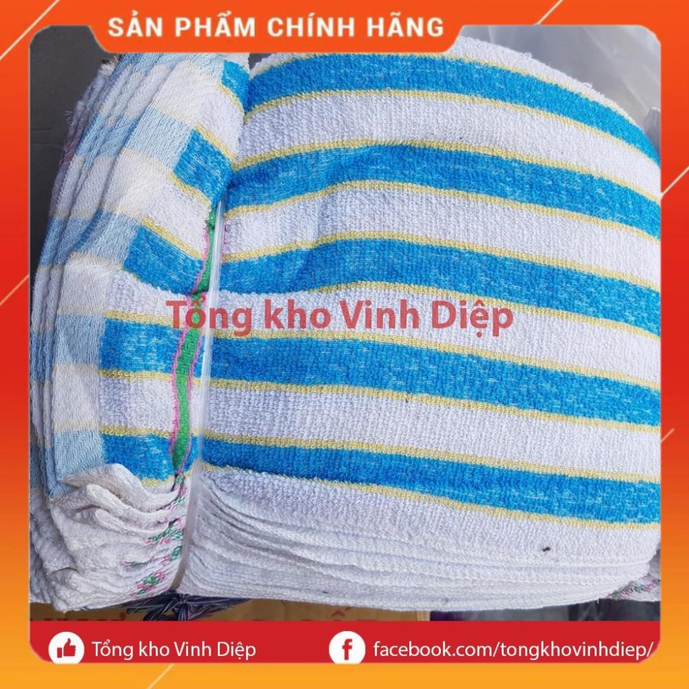 Combo 10 khăn mặt, khăn lau đa năng họa tiết kẻ, khổ to 35x38cm - Hàng loại đẹp