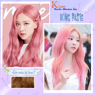 Thuốc nhuộm tóc màu HỒNG PASTEL tặng thuốc tẩy sử dụng tại nhà nhiều thảo dược giá rẻ nhất Kcolor