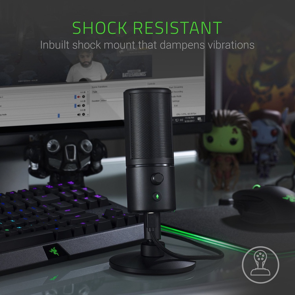 Micro Razer Seiren X Dùng Để Chơi Game | Chống Sốc | Mô Hình Pickup Siêu Đẹp