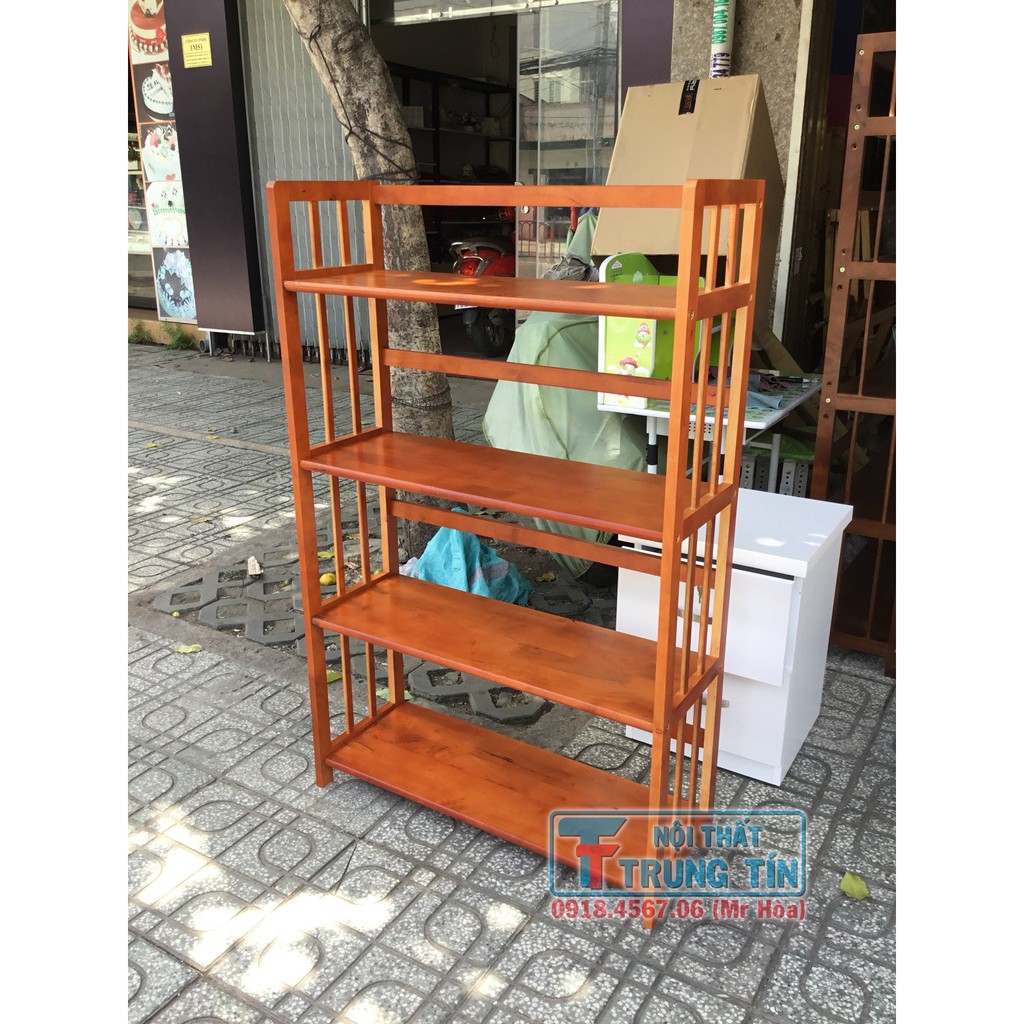 ⛔MIỄN PHÍ SHIP⛔Kệ Sách Gỗ 4 Tầng 80cm Gỗ Cao Su Tự Nhiên Dùng Siêu Bền | BigBuy360 - bigbuy360.vn