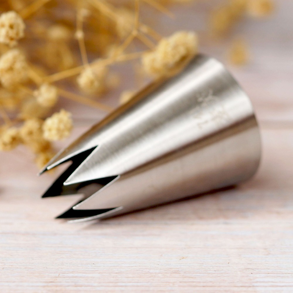 #Đuôi Bắt Bông Kem Trang Trí Bánh 7 Răng Cỡ Lớn 741