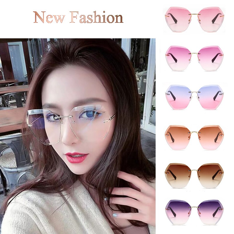 Kính râm gọng cỡ lớn độc đáo sáng tạo UV400 dành cho nữ