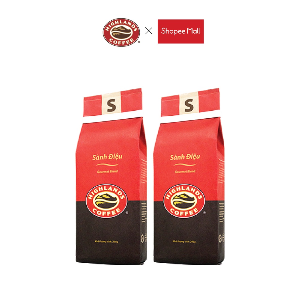 Combo 2 gói Cà phê rang xay Sành điệu Highlands Coffee 200g/gói