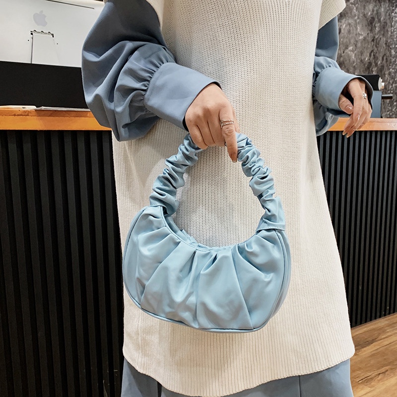 Túi Xách Đeo Vai Xếp Ly Thời Trang Mùa Thu 2020 Cho Nữ