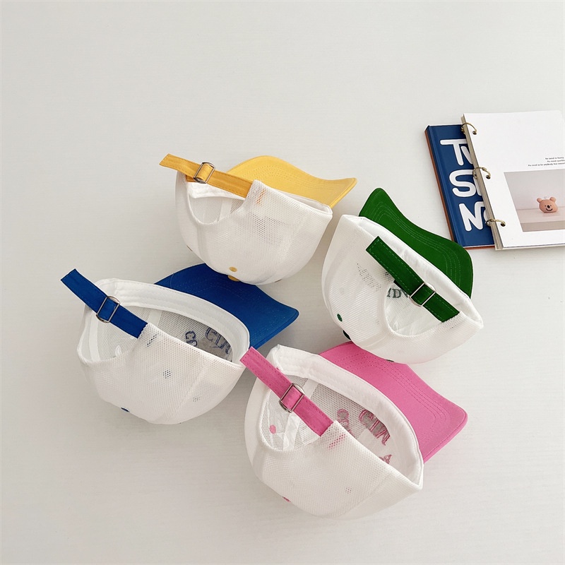 Mũ Lưỡi Trai Phối Lưới Thêu Chữ Màu Sắc Ngọt Ngào Thời Trang Cho Bé