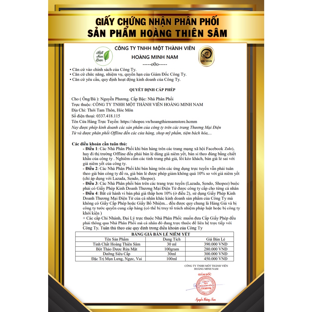 [ CHÍNH HÃNG ] Combo VIP Hoàng Thiên Sâm ( Bột Rửa Mặt & Tinh Chất Tái Tạo VIP Hoàng Thiên Sâm ) | BigBuy360 - bigbuy360.vn