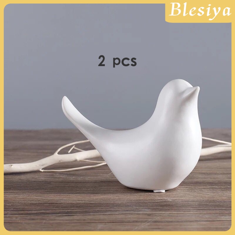 Bộ 2 Tượng Gốm Hình Chú Chim Trang Trí Nhà Cửa / Văn Phòng