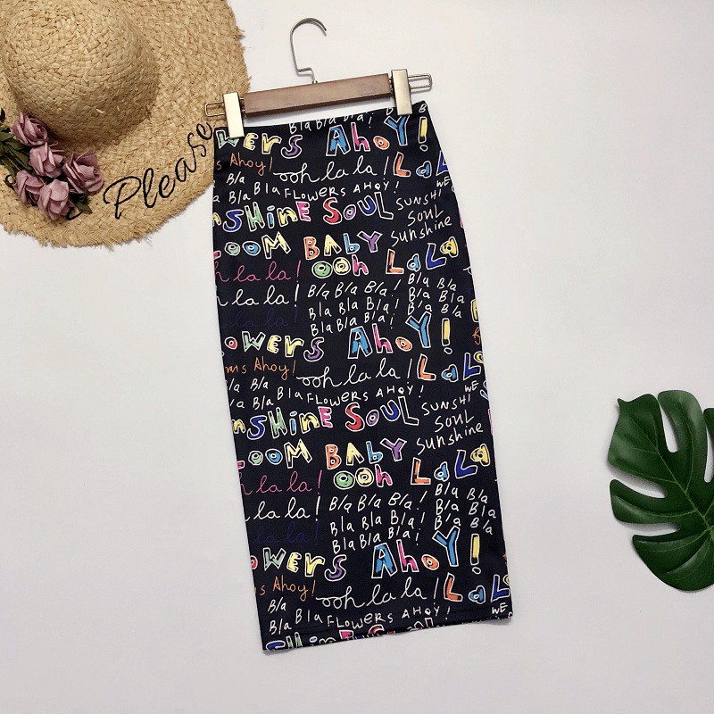 Chân Váy Bút Chì Lưng Cao In Họa Tiết Hoạt Hình Phong Cách Bohemian Hàn Quốc Thời Trang Cho Nữ | BigBuy360 - bigbuy360.vn