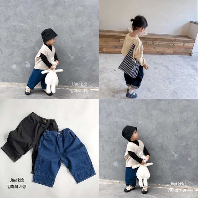 QUẦN JEAN HÀN QUỐC 556 DÀNH CHO BÉ GÁI VÀ BÉ TRAI SIZE 80 ĐẾN 120