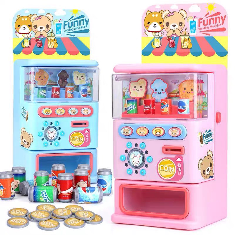 Máy Bán Nước Tự Động Âm Thanh Vui Nhôn Kiêm Két Mini